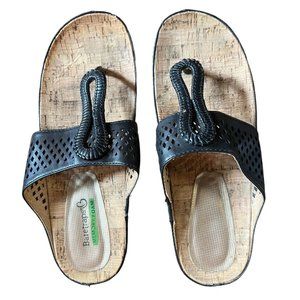 Beartraps Memory Foam Black Flip Flops with Cork Sandal